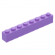 LEGO kocka 1x8, közép levendulalila (3008)
